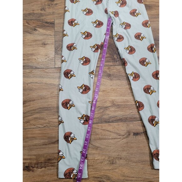 OS LuLaRoe One Size Leggings Fox Foxes Woodland Nature Rare ! - Picture 4 of 10
